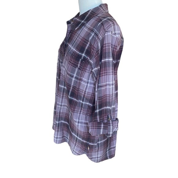 Carhartt Fairview Plaid Roll Tab Convertible Sleeve Western Fall Shirt-XL - Picture 10 of 15